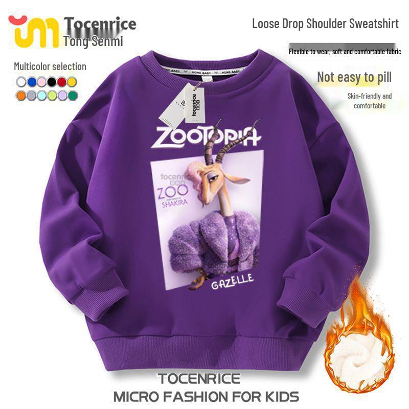 Zootopia 2 Fleece-Kapuzenpullover – Charakterkollektion für lässige Kinderkleidung