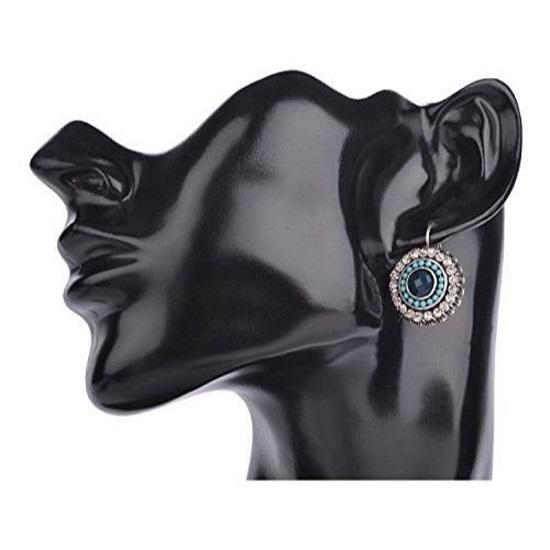 Modische, stilvolle Ohrringe aus oxidiertem Silber für Damen und Mädchen