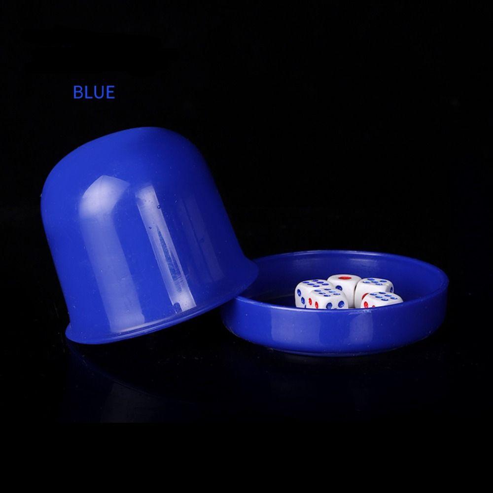 Board Guessing Game Dice Cup Shaker with 5pcs Six Side Dices Bar Nightclub Dice Cup with Base Set Party Roleplay Fun Toy