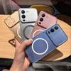 Metallic Finish Magnetic TPU Phone Case for Vivo V25 Pro 5G,V25 Pro Shockproof Matte Soft Cover