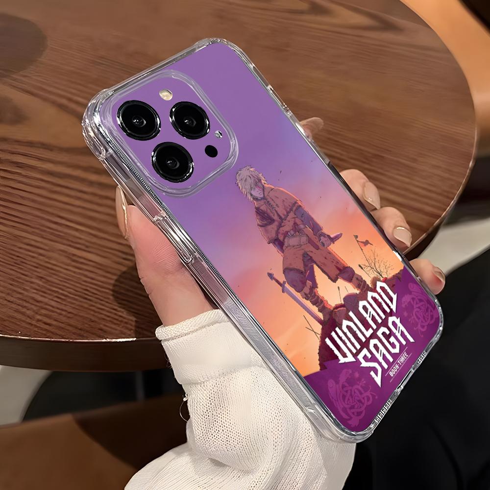 Anime Vinland Saga Phone Case For IPhone 15 Pro Max 16 Pro Max 14 13 11 12 Mini Xs X Xr 7 8 Plus Se Transparent Cover