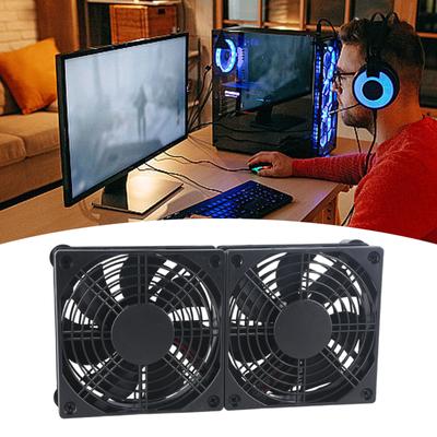 Router PC alimentat USB 120mm 5V Controler de viteză a ventilatorului dublu Ventilator de răcire a fluxului de aer pentru modem router receptor