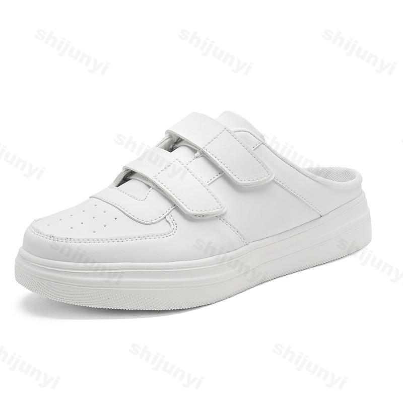 Fashion 2025 Autumn New Niche Design Men's Fashion Casual Thick Sole Half Slippers Low Top Comfortable Versatile Slip on Chunky Draggers