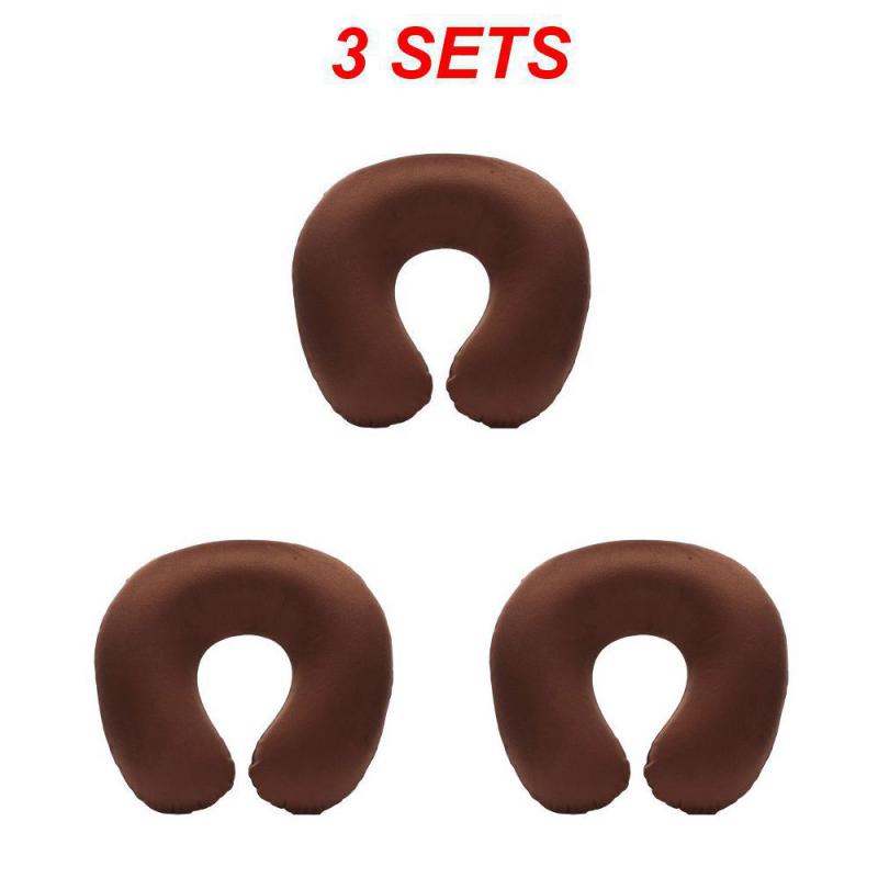 U-shaped Neck Pillow Inflatable Fatigue Relief Travel Pillow Flight Headrest Sleep U-shaped Cushion For Plane
