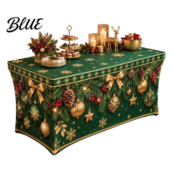 Reusable Table Cover Rectangular Protector 6FT 8FT Cover 4FT Christmas Stretch Gingerbread House Milk Silk
