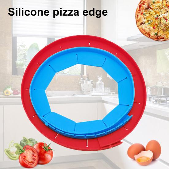 Silicone Pie Crust Shields Adjustable 8.5-11.4 Inch Pizza Edge Guard Reusable Baking Protector for Perfect Pie Edges
