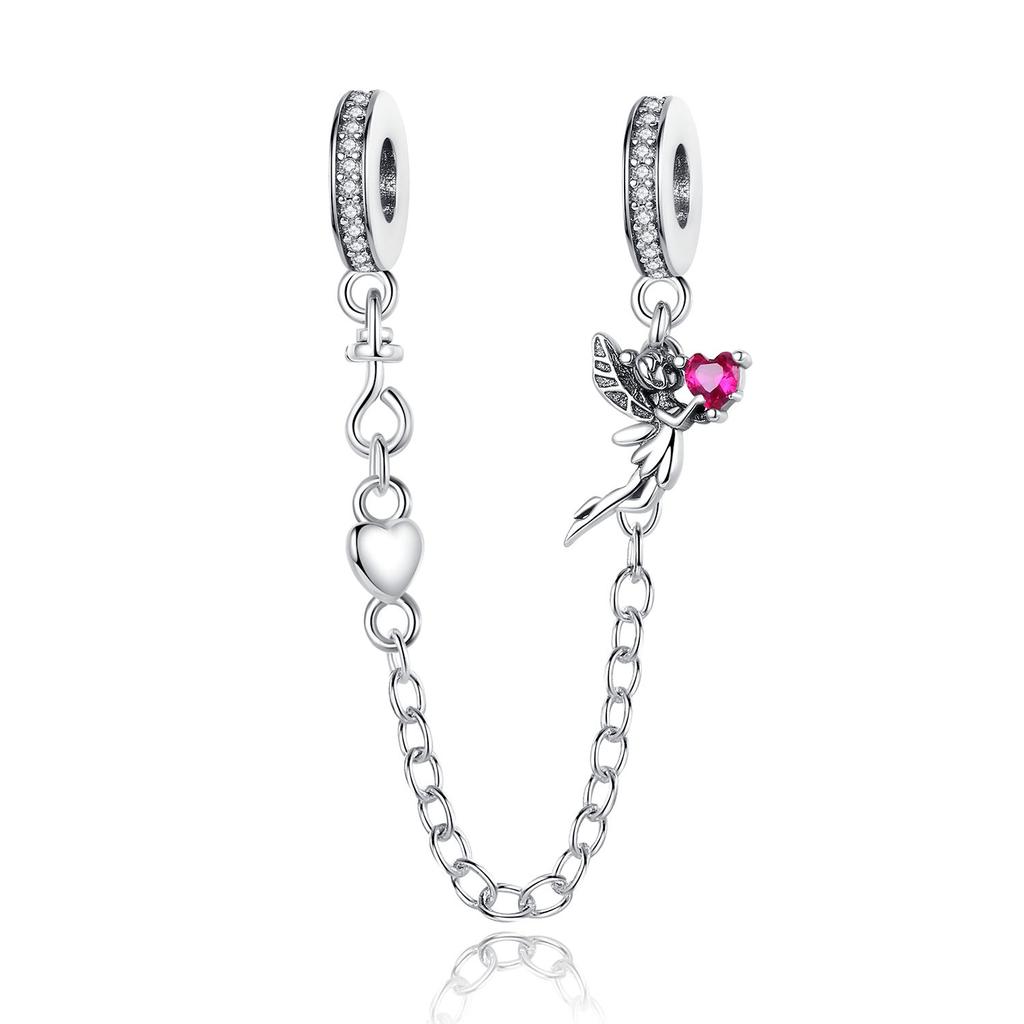 Neuer Kupfer Verbundenes Herz Weihnachtsbaum & Glocken Sicherheitskette Charm Passend Armband Schmuck DIY Klassischer Charm Geschenk