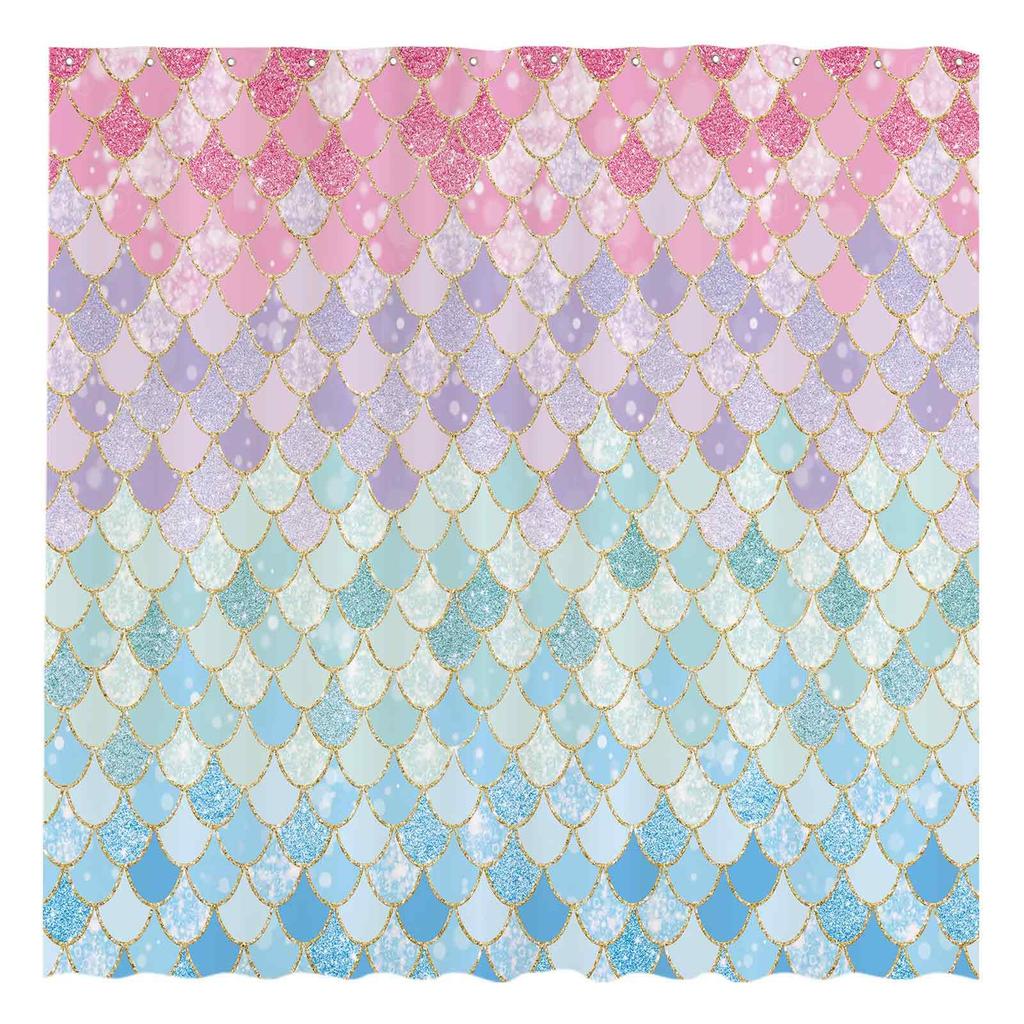 Nautical Mermaid Shower Curtain Ocean Sexy Women Fantasy Sea Mysterious Seascape Bathroom Curtain Polyester Fabric With Hooks