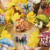 50 PET Stickers Creative Mushroom Leaves Hand Account Transparent Plant Hand Account Sticker Package Material Decoration