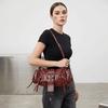 Leopard Print Gothic Rivet Shoulder Bag PU Leather Hobo Handbag Y2k Underarm Bag  Date