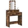 Makeup Table with Storage Brown 79 x 41 x 140 cm Engineered Wood