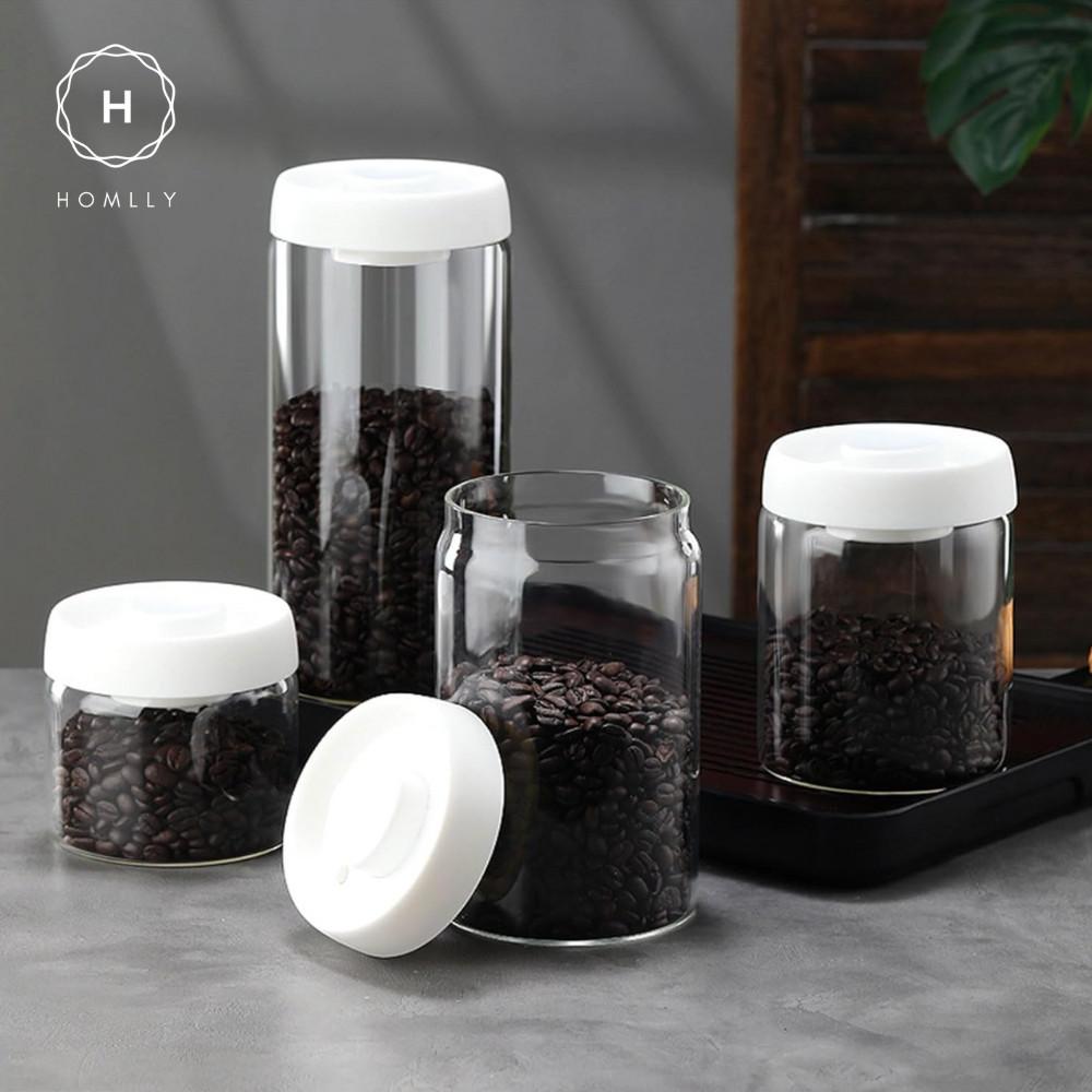 HOMLLY Luft Food Storage Glass Canister Container with Airtight Lid (X3PCS)