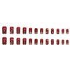 24 pezzi di diamanti scintillanti rosso vino, nail art vibrante di Capodanno, polvere d'oro scintillante, nuovo diamante che indossa un'armatura