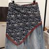 Elegantes Multifunktionales Florales Dreieckstuch Florales Batik-Damen-Halstuch Dreieck Baumwolle Ethnisch Bedrucktes Tuch Passende Hosen