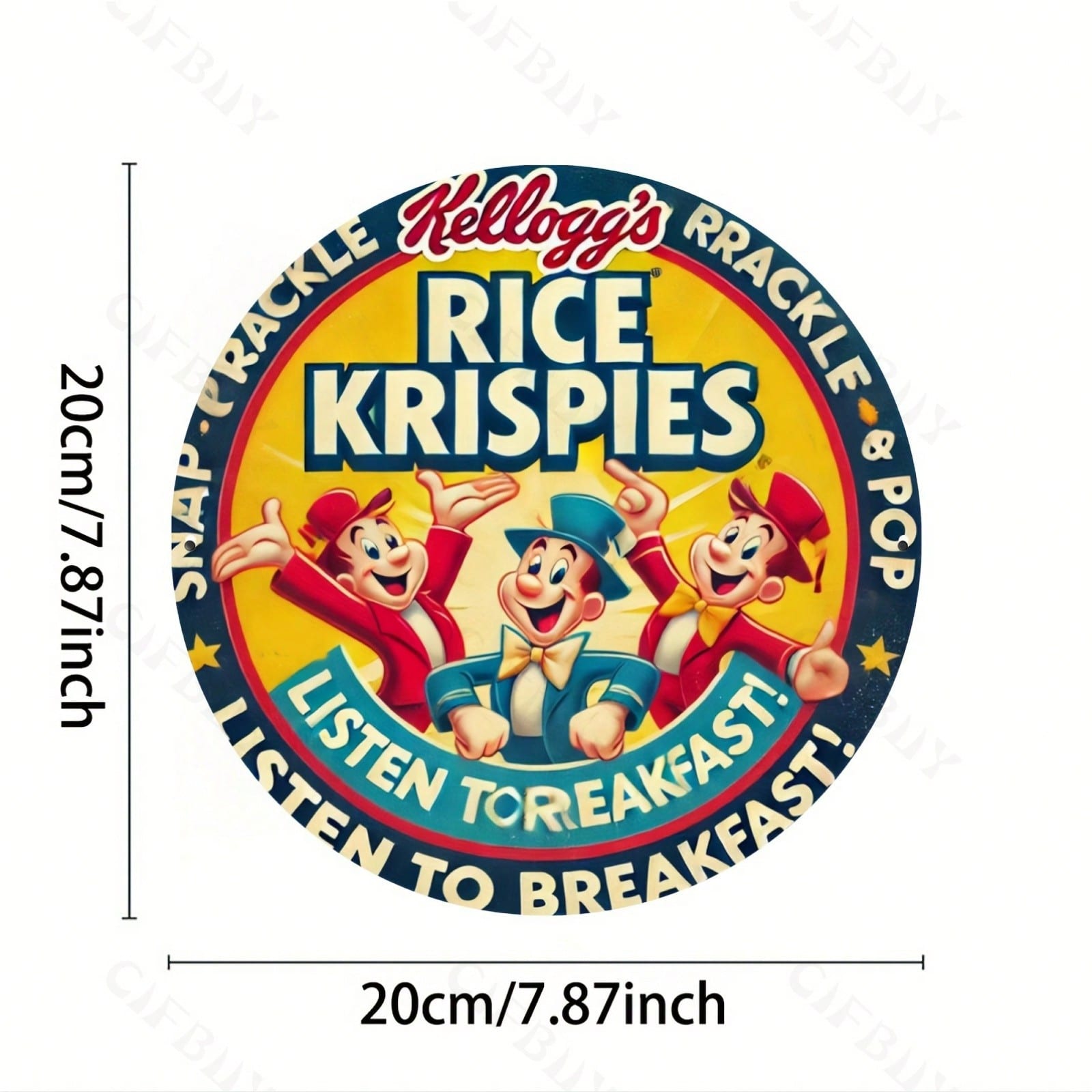 Vintage Metal Tin Sign Round Wall Art Home Bar Cafe Decor Gift 20x20