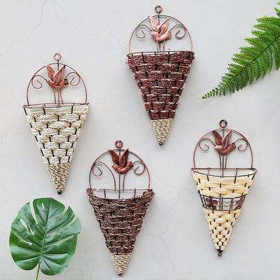 Outdoor Decoration Green Plant Indoor Garden Wall Flower Basket Storage Holder Flower Pot Vase
