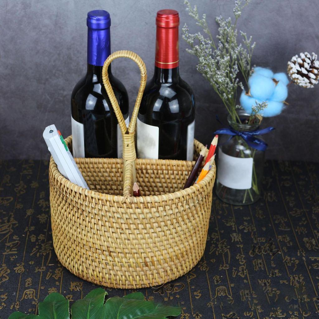 Utensil Holder Condiment Organizer Container Basket with 4 Compartments Tableware Storage
