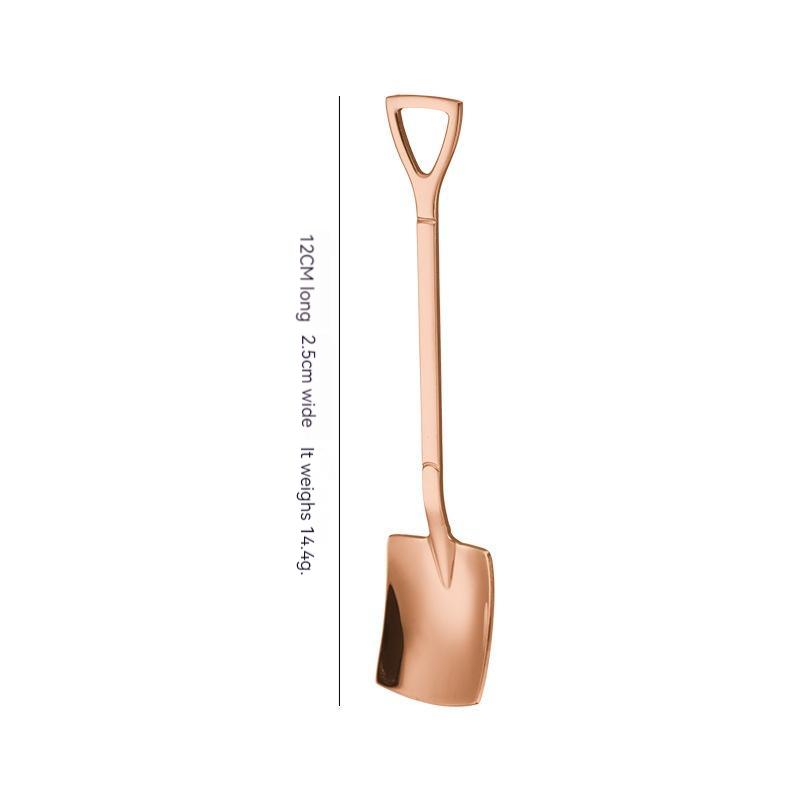 1PC 304 Stainless Steel Retro Coffee Spoon Shovel Ice Cream Spoon Creative Tea Spoon Fruit Forks Fashion Tableware