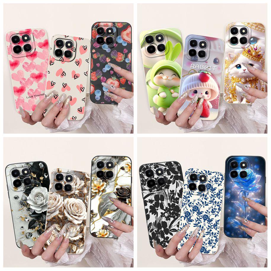 For Cover Honor X6c Phone Case Cute Cartoon Rabbit Love Heart Shockproof Funda For HonorX6c 4G NIC-LX1 NIC-LX2 NIC-LX3 X 6c Capa