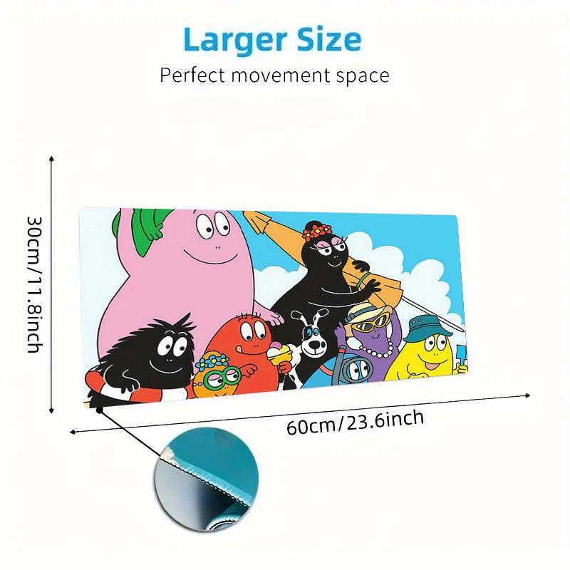 Barbapapa3 Print  Cushion Non-slip Laptop Tablet Big Mousepad XXL Mat Mini PC Playmat With Lock edge