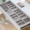 Velvet Jewelry Display Tray Case Stackable Exquisite Jewellery Holder Portable Ring Earrings Necklace Organizer Box Hot Sales