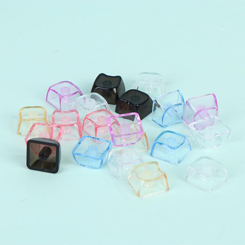 20Pcs Transparent Cute Cat Keycaps PBT 1U Blank MAO Profile for Custom Mechanical Keyboard Modification