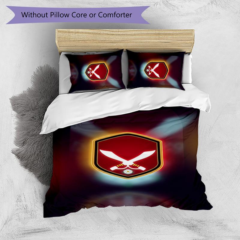Ensemble de literie 3 pièces imprimé Sheffield United Football, Ensemble de housse de couette de chambre confortable et respectueux de la peau