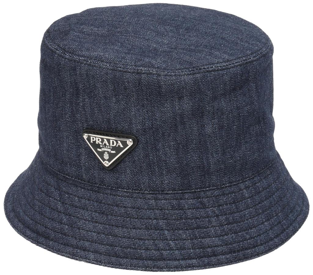 Prada Women's BLEU Bucket Hat, 2HC137 AJ6 008 [Parallel Import]