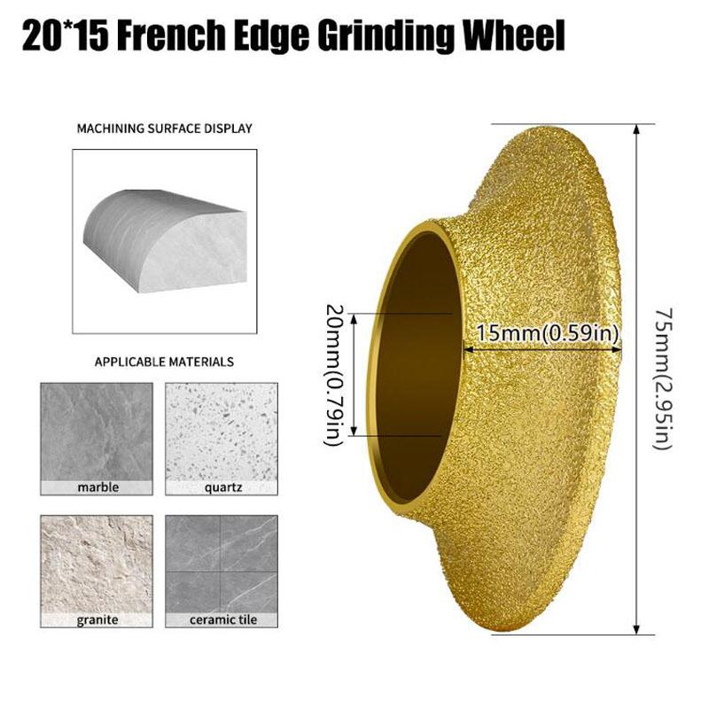 

Алмазный диск с вакуумной пайкой, французская кромка, диаметр отверстия 20 мм, алмазный полировальный диск для плитки, кварца, мрамора, гранита E