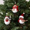 Christmas Tree Ornament Hanging Decoration: Realistic Foam Bird with Red Scarf and Hat - New Arrival