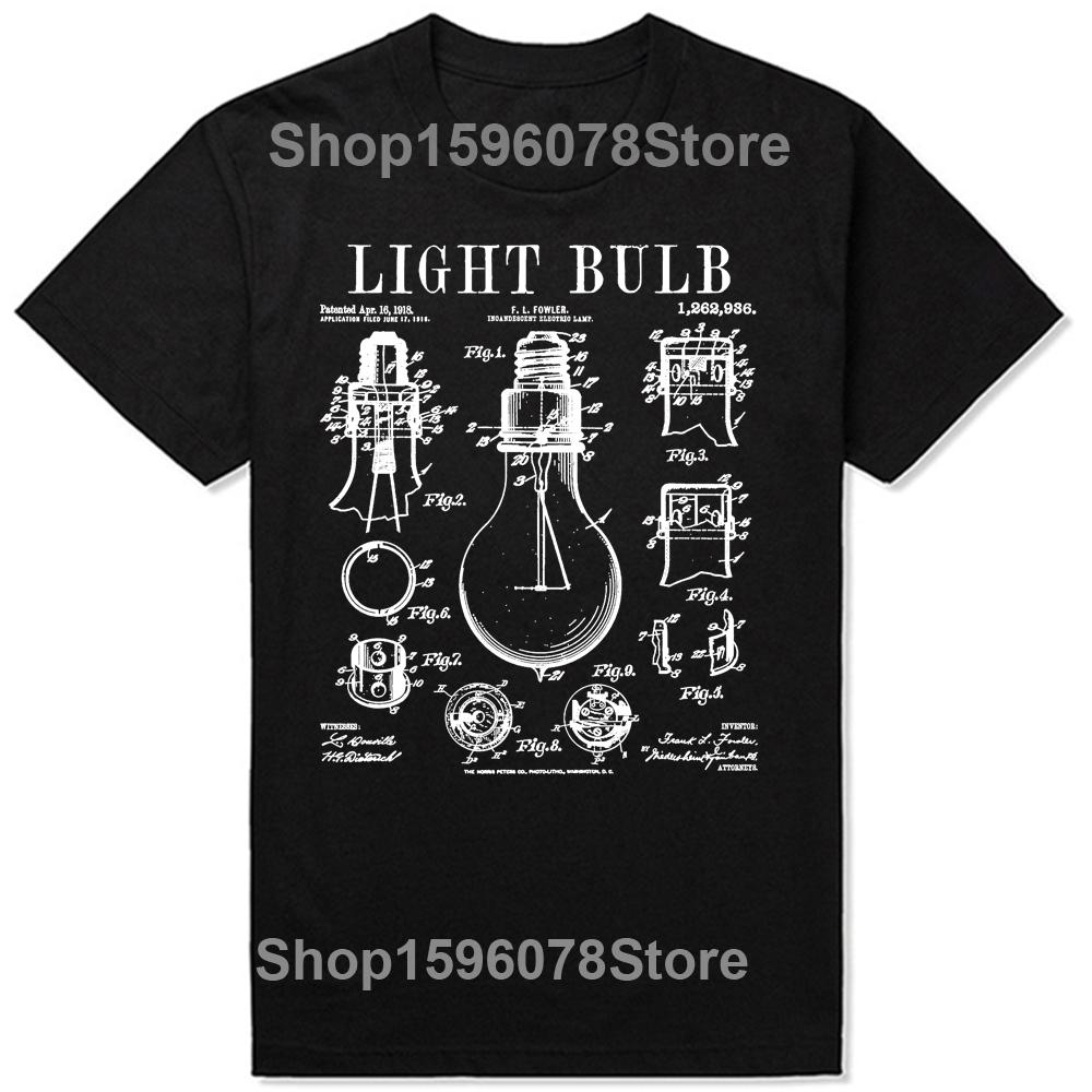 Funny Electrician Light Bulb Electricity Electrical Engineers T Shirts Graphic Streetwear Short Sleeve Lineman Gifts T-shirt