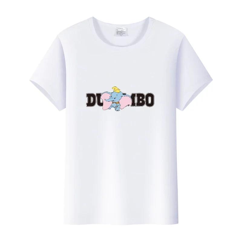 Kawaii Cartoon Dumbo Tops Oversized T-shirts Blouses Tees Summer Short Sleeve Tshirt 90S Loose Clothing Unisex