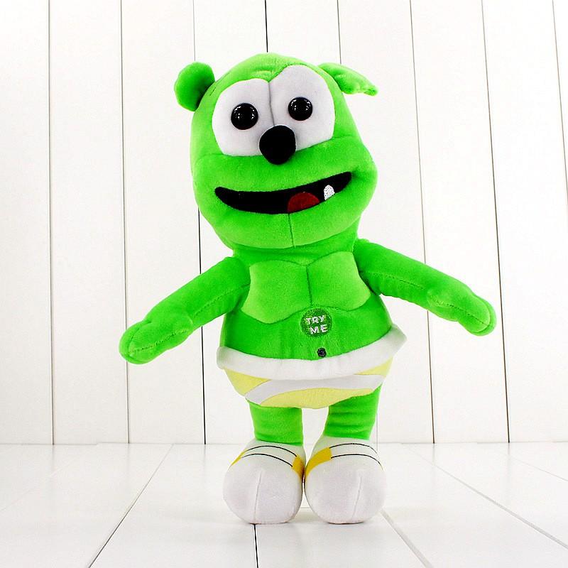 30cm Musical Gummy Bear Plush Toy Soft Stuffed Animal Kids Adults Sound-Activated Singing Gift