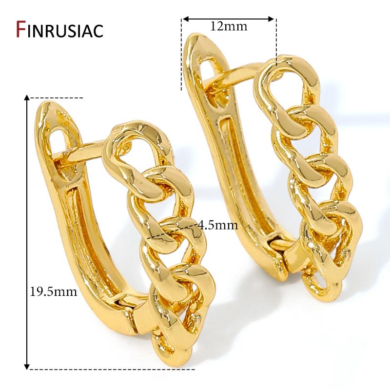 18K Gold Plated Shvenzy Earwires,Brass Metal Earring Hooks Clasps,Earring Fixtures,DIY Jewelry Materials Accessories