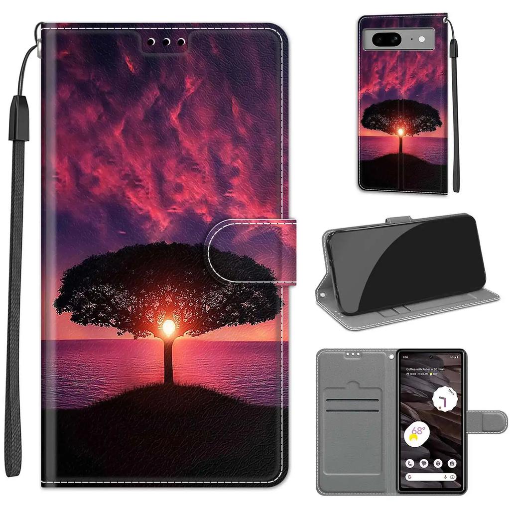 Lovely Butterfly Wallet Case For Google Pixel 8 Pro 7 Pro 7A 6 Pro 6A Pixel8 Pixel7 Magnetic Flip Leather Card Slot Phone Cover