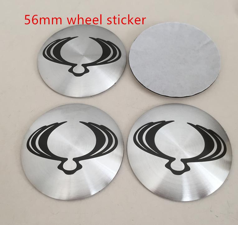 4pcs 56mm 60mm forSsangyong Car Emblem Wheel Hub Center Cap Badge Covers Sticker Styling Accessories