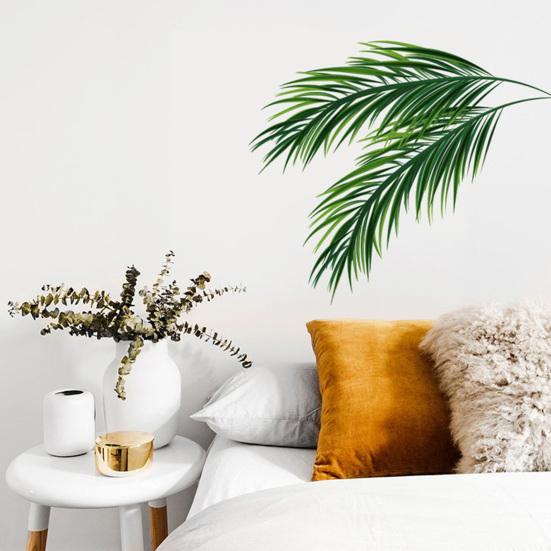 Tropische Pflanzenblätter, abnehmbarer Wandaufkleber für Wohnzimmer, Hintergrund