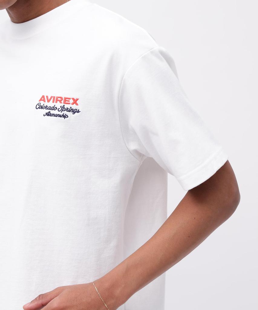 AVIREX USAFA SQUADRONS EMBROIDERY T-SHIRT M White 783-5134014