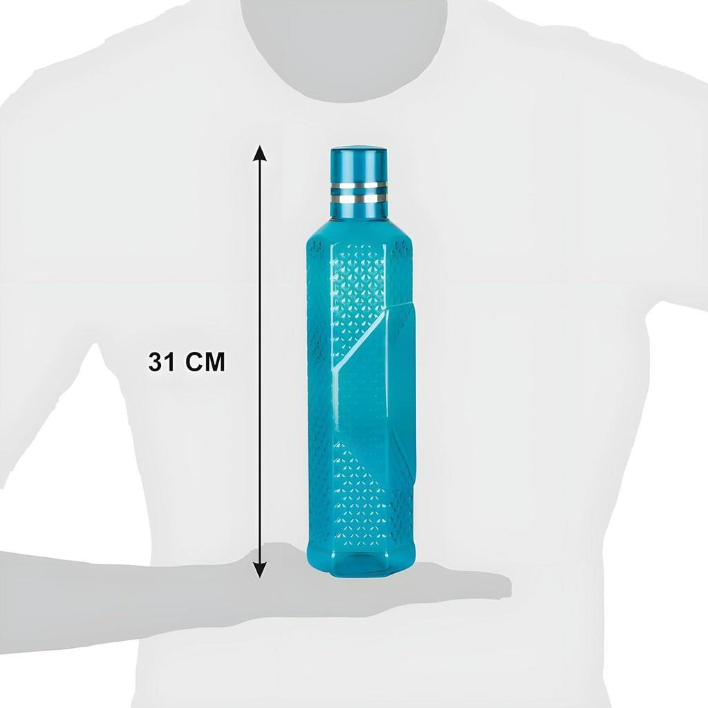 Unbreakable Plastic Water Bottle I Leak Proof I BPA Free Food Grade Fridge Water Bottle I Ideal for Gym 1 Litre Each, Set of 3, Assorted