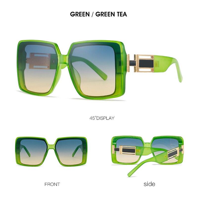 Noi ochelari de soare de lux supradimensionați pentru bărbați Ochelari de soare de brand pentru femei, de modă, nuanțe pătrate cu degrade