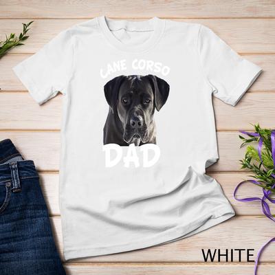 Pai Cane Corso Preto Mastiff Italiano Cão Presente Camiseta Unissex
