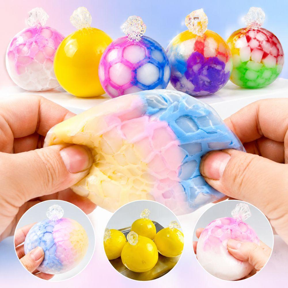Gradient Colors Rainbow Crispy Balls Soft Decompression Pinch Toy Office Home Relaxation