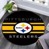Steelers Pattern Round rug,Carpet Rug for Living Room Bedroom Playroom ,Non-slip Floor Mat,Holiday Gifts and Birthday Gifts.