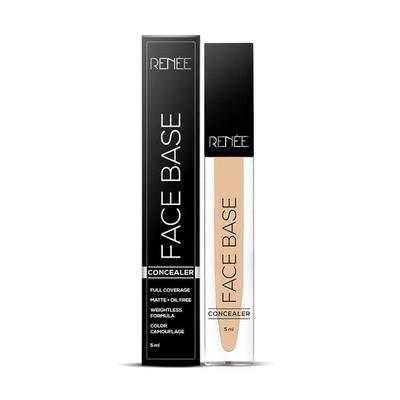 RENEE Face Base Liquid Concealer – Vanille, 5 ml | Angereichert mit Jojoba, schwerelos, langanhaltend, voll deckendes Finish mit leicht verblendbarer Formel
