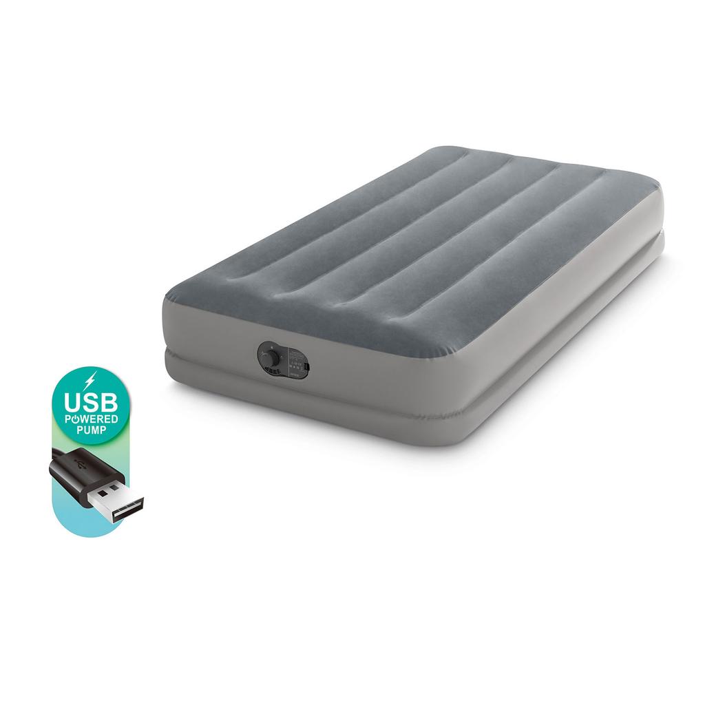 Intex 64112 Air Mattress 191X99X30Cm With Built-In Electric Pump