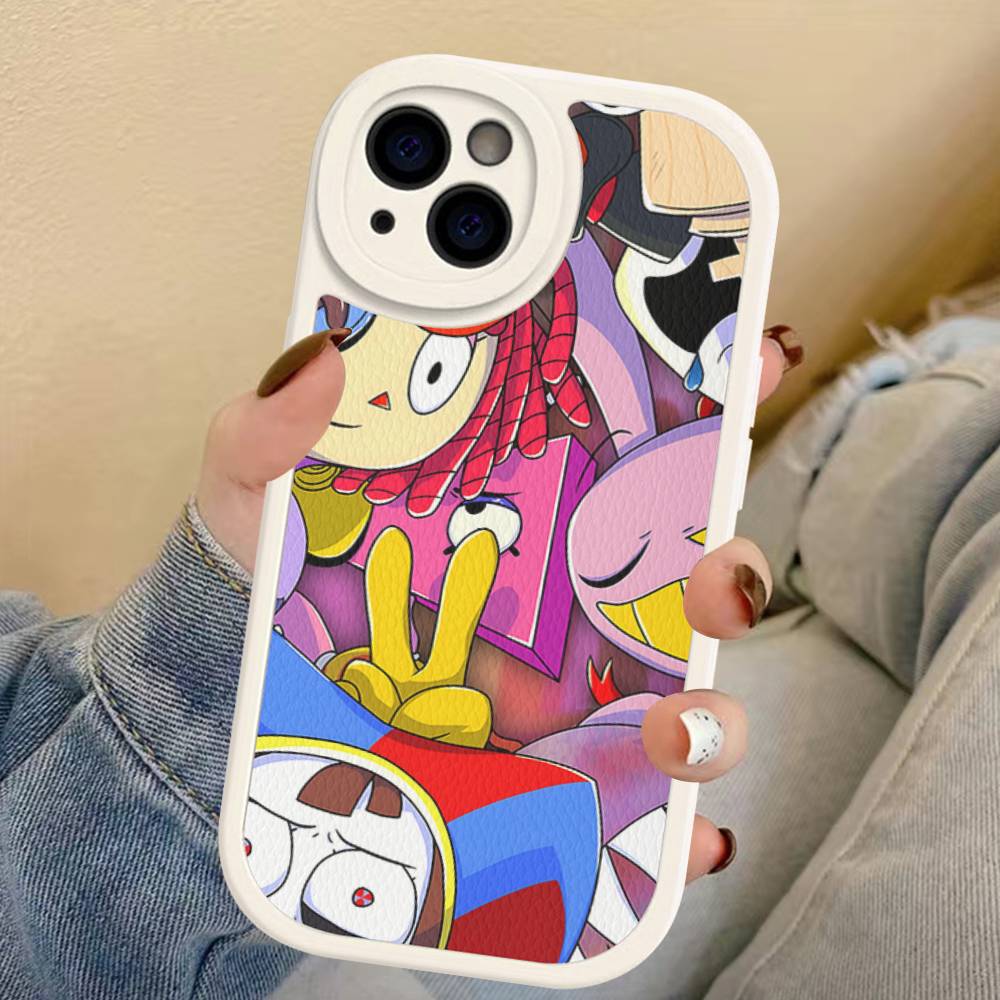Funny A-Amazing D-Digital C-Circus Phone Case Hard Leather For IPhone 14 13 16 Mini 15 14 11 12 Pro Max Plus Fundas
