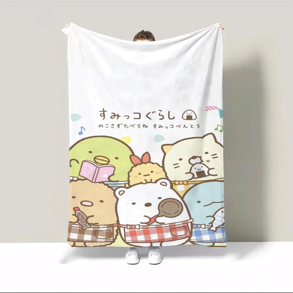 Sumikko Gurashi Mikrofiber Sengetøy Myke Fluffy Tepper og Pledd Tepper til Sofa Luksuriøst Dekorativt Teppe Seng Hjemmeinteriør