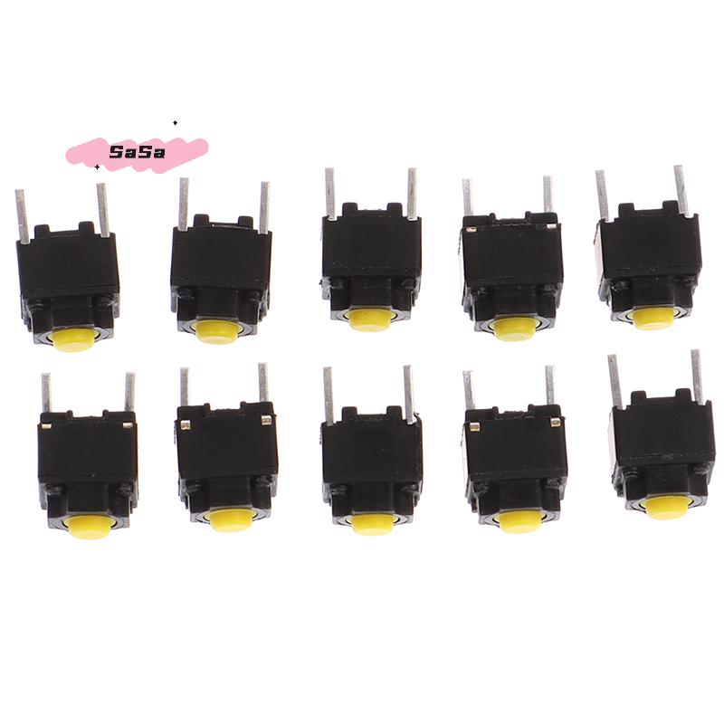 10Pcs Silent Switch Micro Mouse Button Mute 6*6*7.3mm Button for Keyboard Computer Hardware