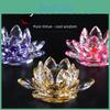 Mobile Glass Lotus Crystal Ornaments Phone Stand Jewelry Display Home Decor