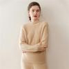 Women's Cashmere Sweater: Autumn/Winter Rolled Edge Half-High Neck, 3D Cable Knit, Super Thick, Soft, Skin-Friendly Long Sleeve.